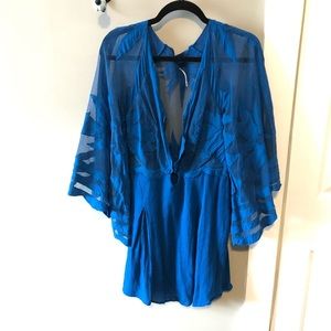 Free People size 2 cobalt blue sheet back dress